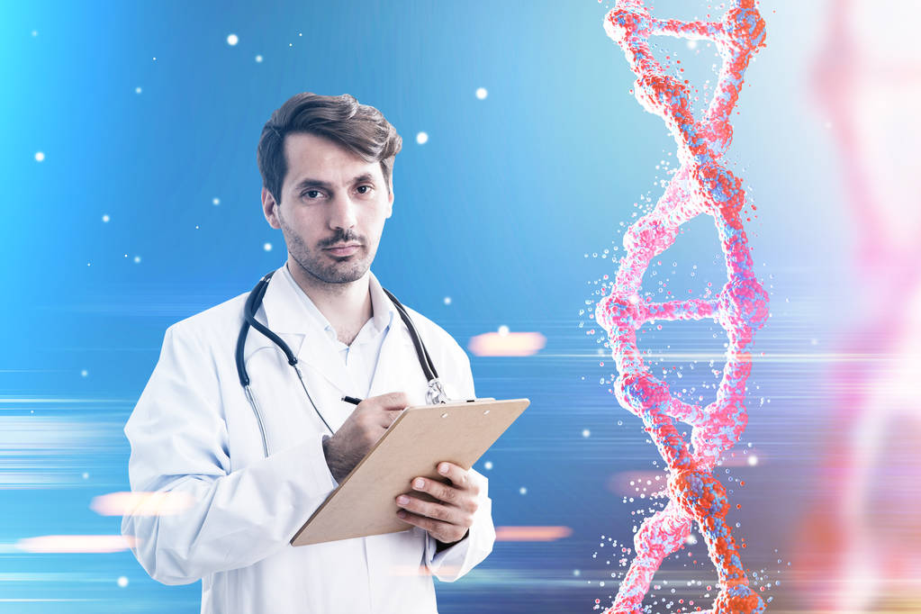 Бородатий лікар і ланцюг ДНК
 - Фото, зображення