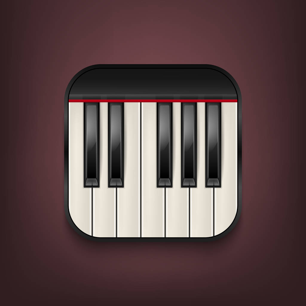 Vektor fotorealisztikus zongora billentyűzet ikonra. Design sablon Eps10. - Vektor, kép