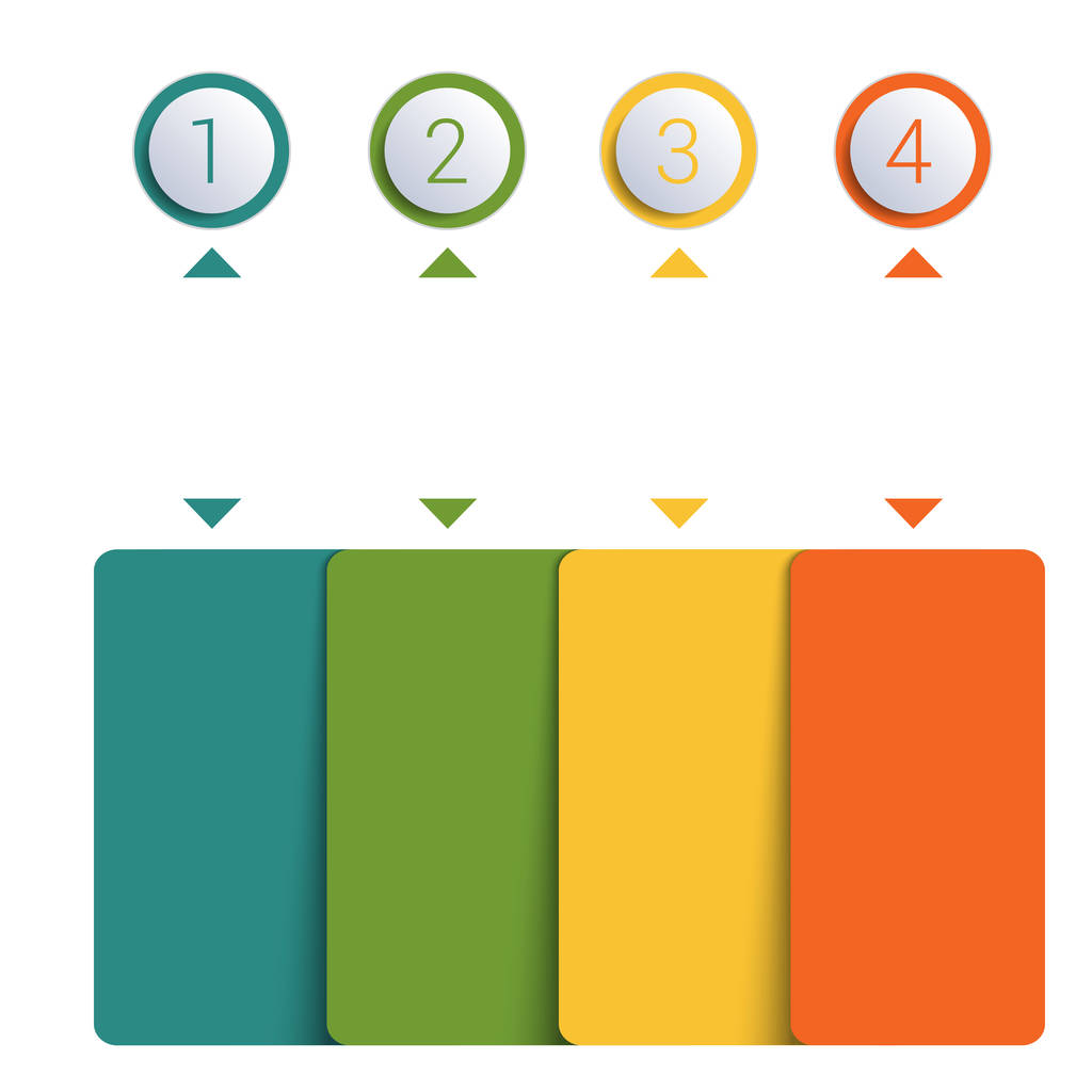 Botões coloridos numerados para 4 posições
 - Foto, Imagem