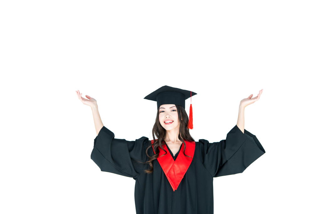 Young woman in mortarboard  - Photo, Image