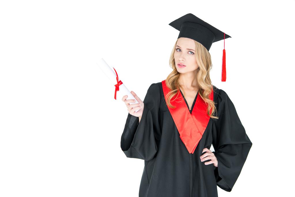 Student holding diploma  - Photo, Image
