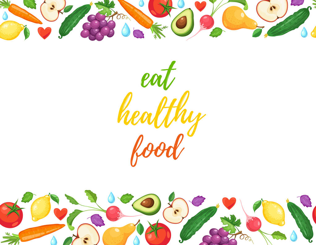 eat healthy food - Vector, Image