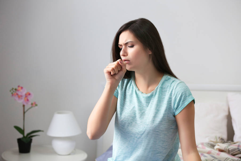 Young woman with allergy at home - Photo, Image