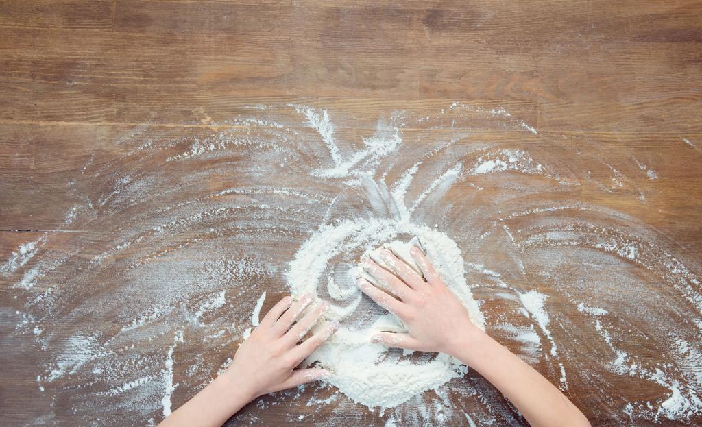 child making pizza dough - Photo, Image