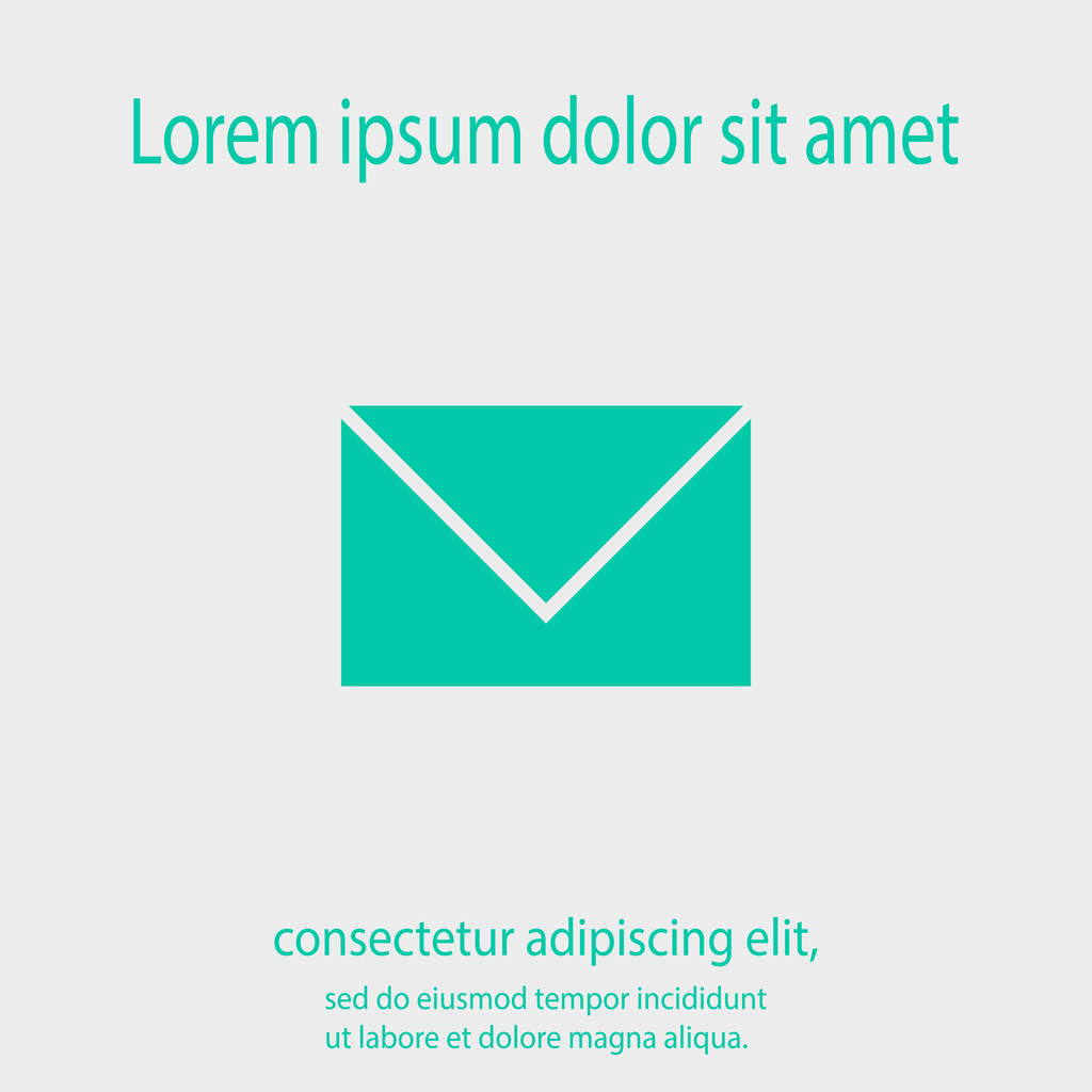 Значок Envelope Mail, векторная иллюстрация. Плоский дизайн - Вектор,изображение