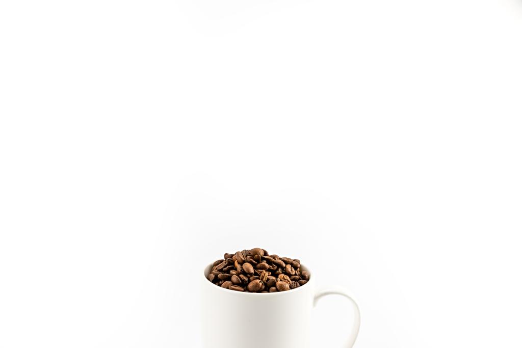 Кофейные зерна в кофейной кружке
 - Фото, изображение