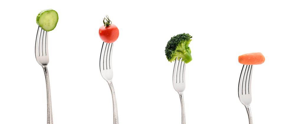 fresh vegetables on forks - Photo, Image