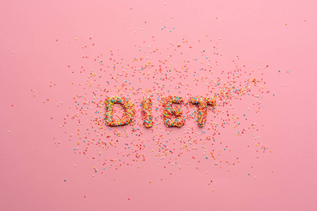 Dieta de palavra de doces
  - Foto, Imagem