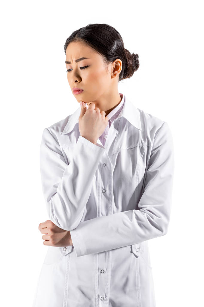 asiatischer Arzt im weißen Mantel - Foto, Bild
