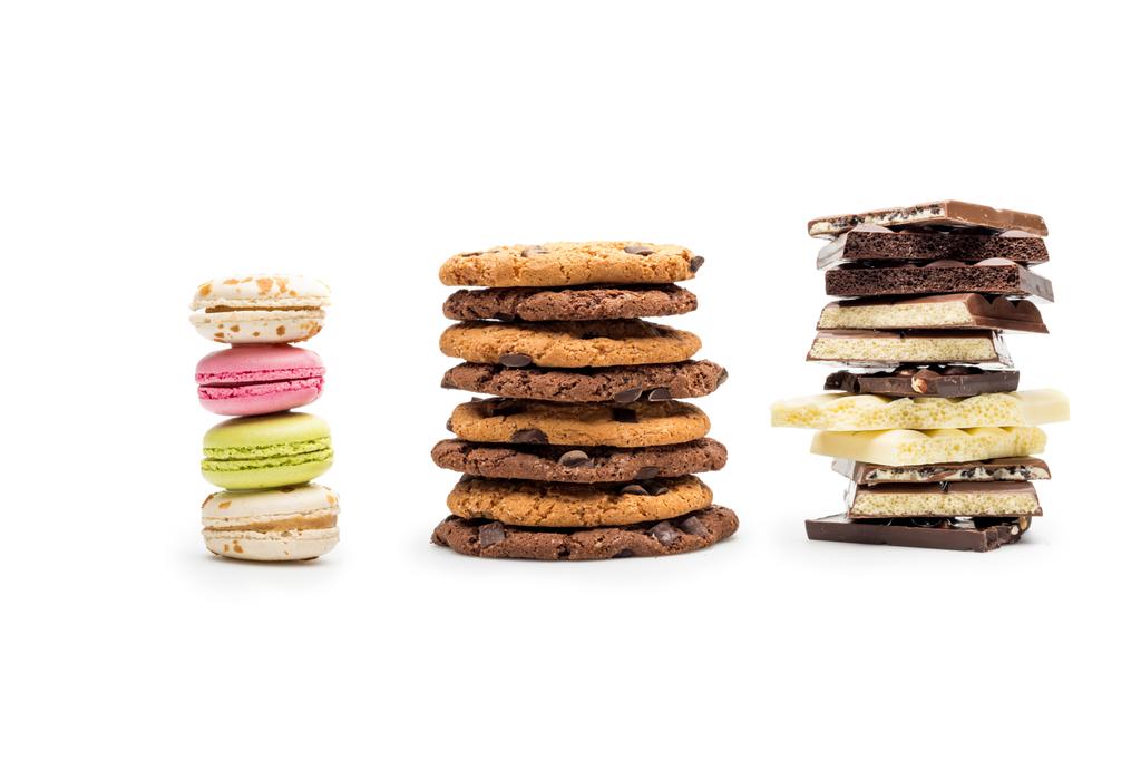 αμυγδαλωτά, μπισκότα και σοκολάτα - Φωτογραφία, εικόνα