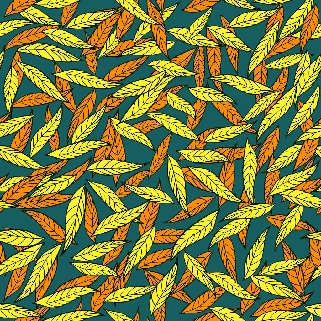 Nahtloses Muster mit Herbstblättern. - Vektor, Bild
