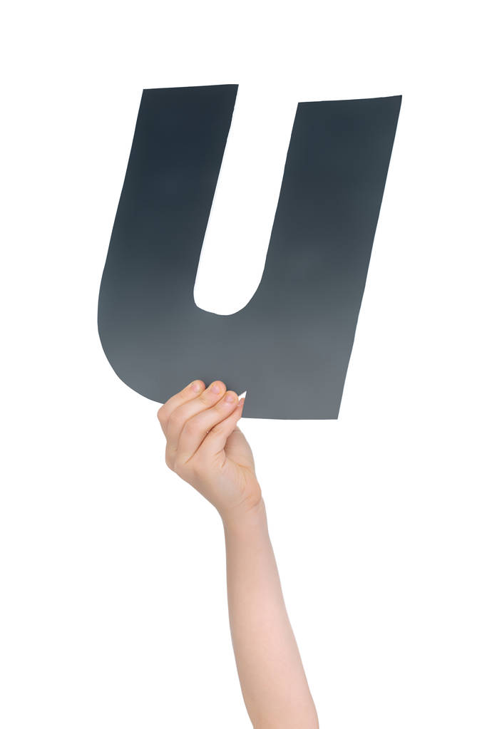 літера абетки в дочірній руці
 - Фото, зображення