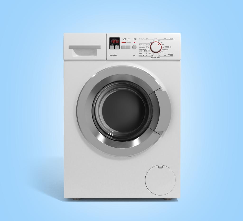 Pračka na bílém pozadí 3d obrázek  - Fotografie, Obrázek