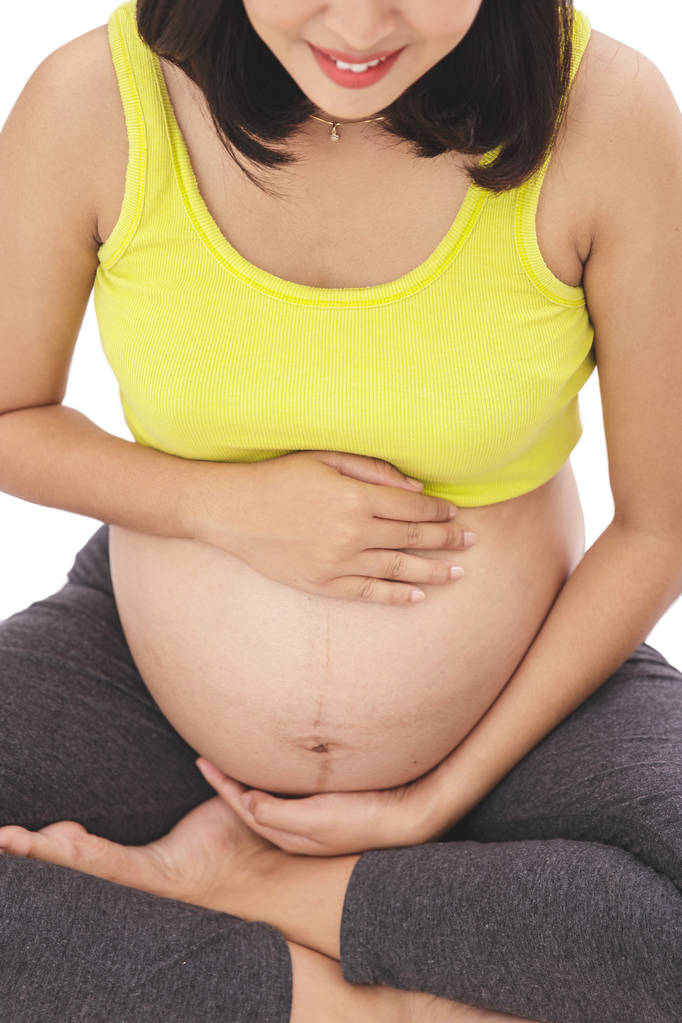胃を持つ妊婦 - 写真・画像