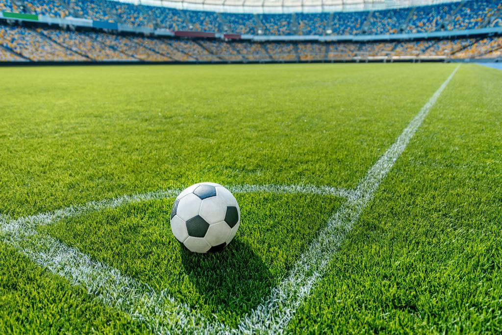 ballon de football sur herbe - Photo, image
