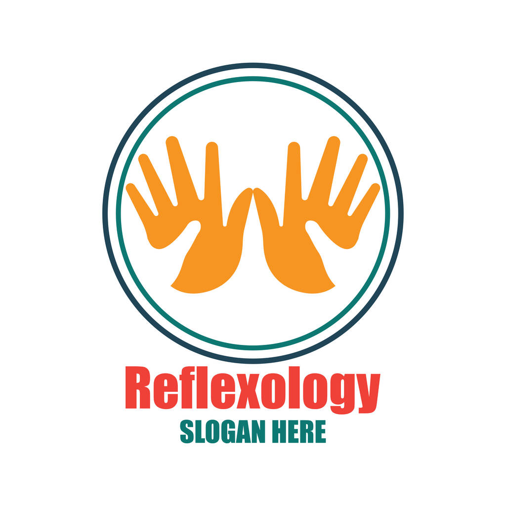 reflexology, zone therapy logo with text space for your slogan / tagline, vector illustration - Vector, Image