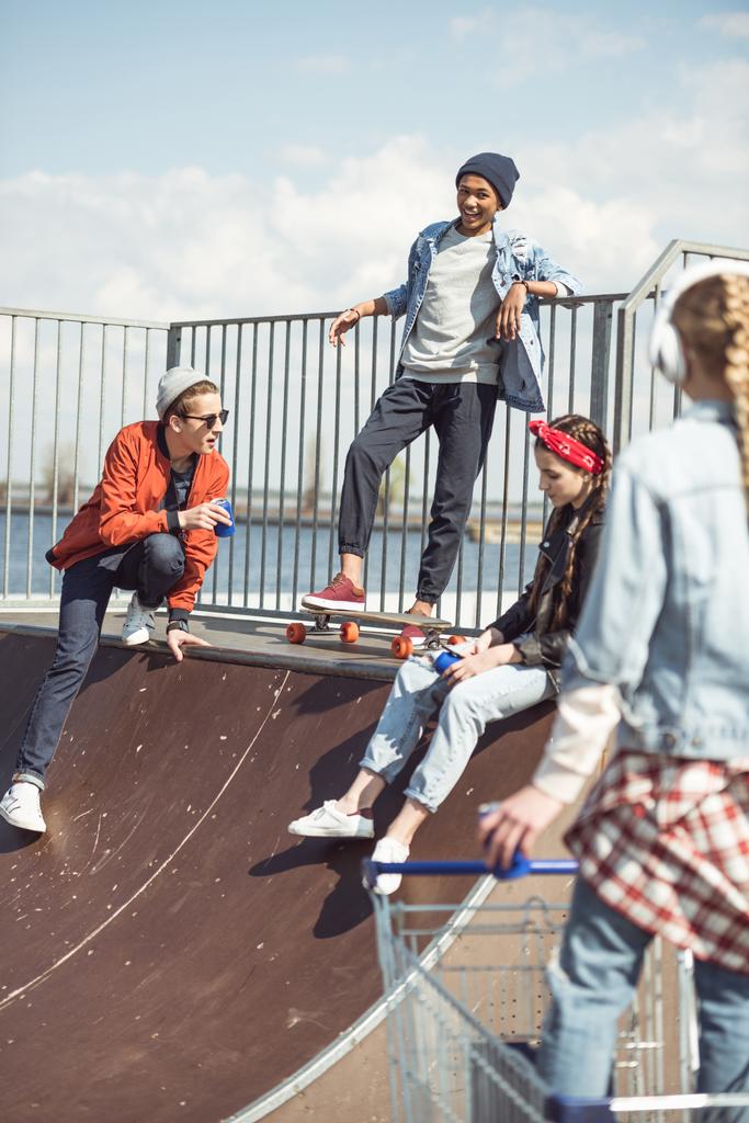Teenagers group having fun  - Photo, Image