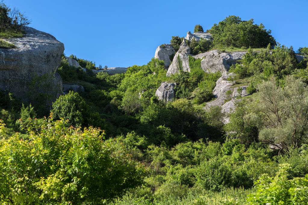 Cave City Cherkez-Kermenin laaksossa, Krimillä
 - Valokuva, kuva