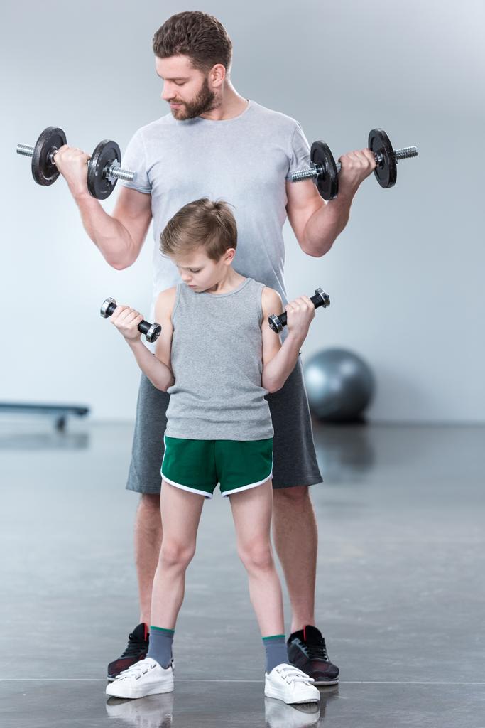 Boy training with coach - Photo, Image