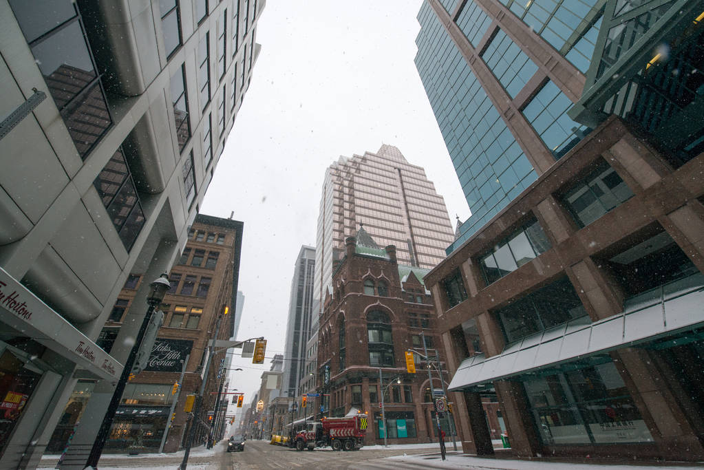 Toronto centro da cidade no inverno nevado
 - Foto, Imagem
