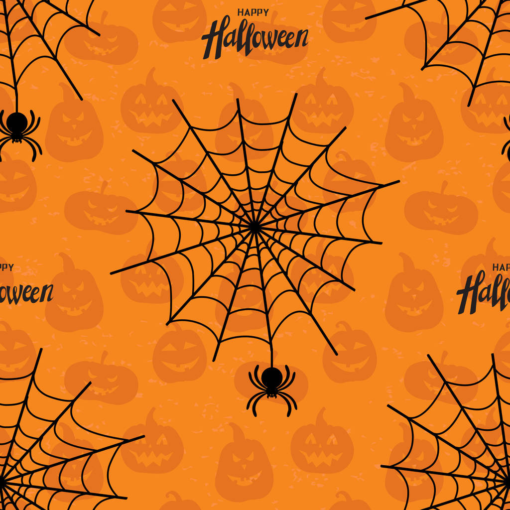Šťastný Halloween bezešvé vzor. Nekonečné textura tapety, pozadí webové stránky a balicí papír.  - Vektor, obrázek