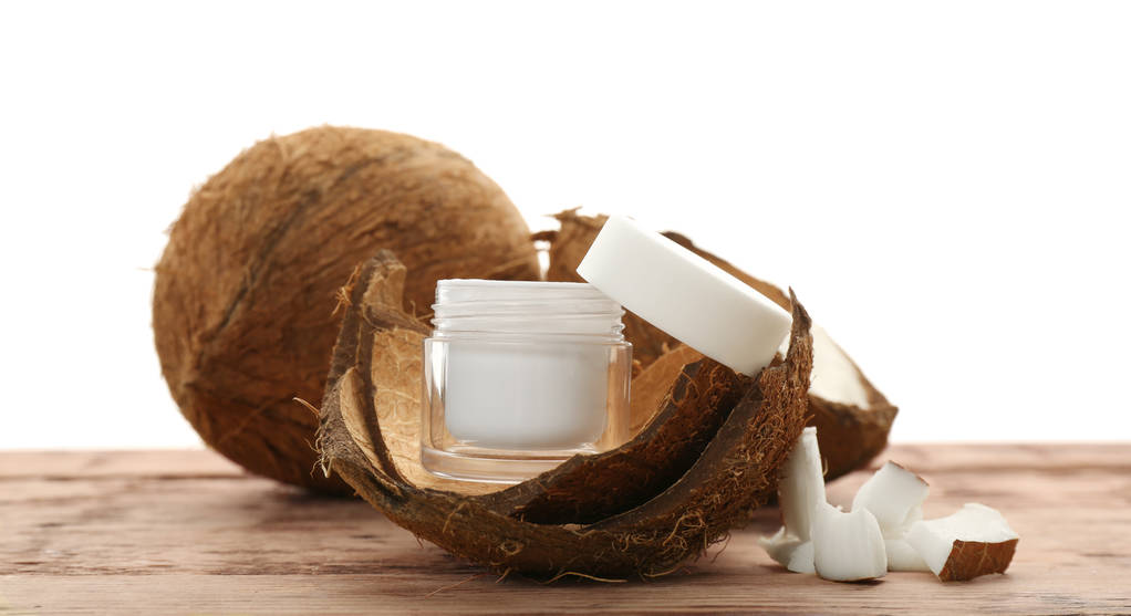 JAR se smetanou kokosová kůra  - Fotografie, Obrázek
