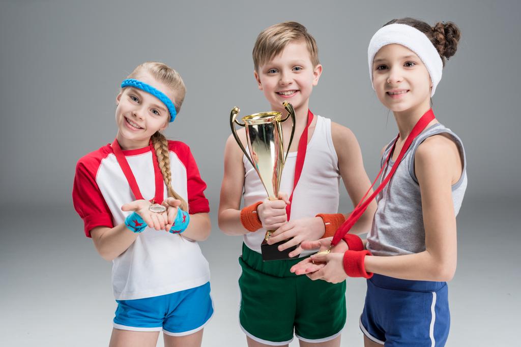 little kids with awards - Photo, Image