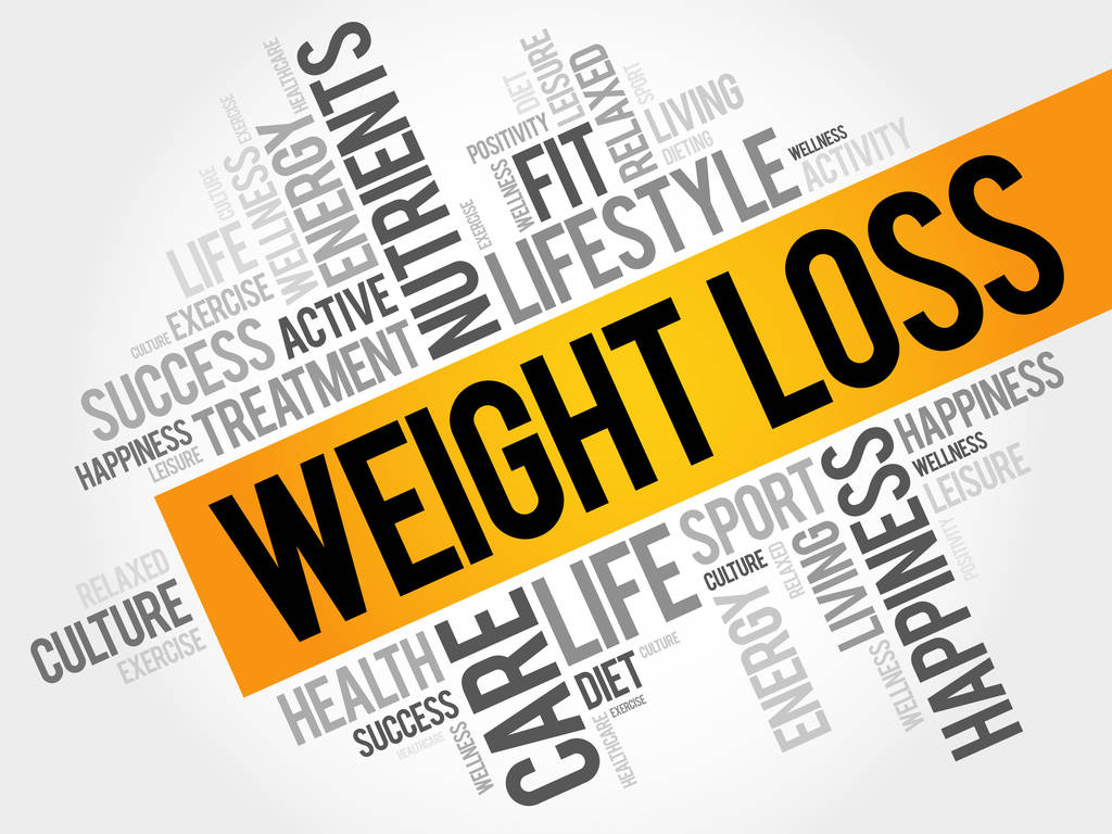Gewicht verlies woord wolk, fitness - Vector, afbeelding