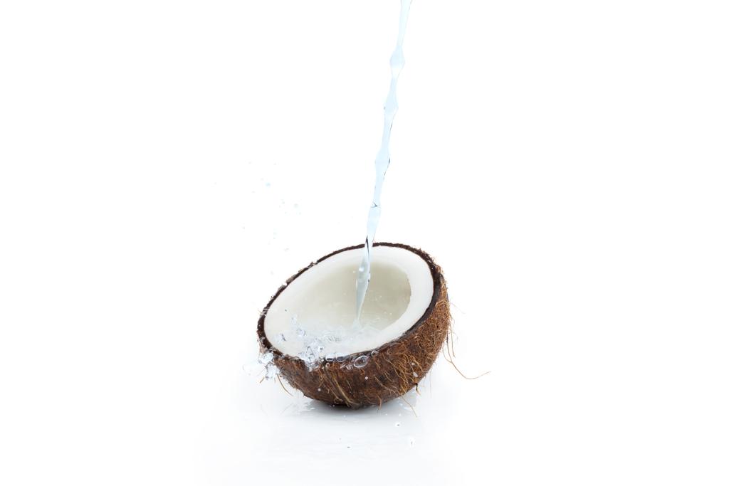 ripe tropical coconut with water - Photo, Image