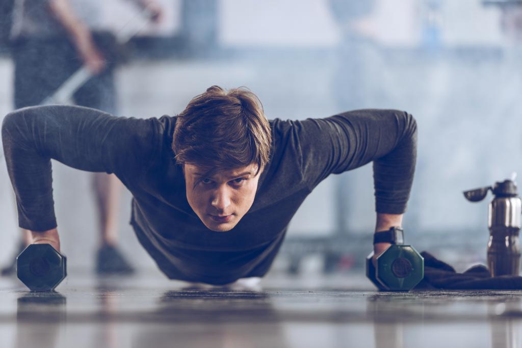 sportsman doing push ups - Photo, Image