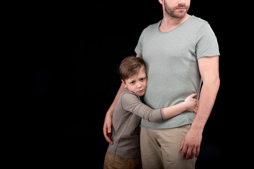 Pai e filho tendo conflito
 - Foto, Imagem