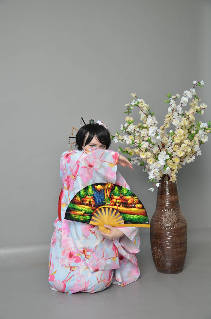 Κορίτσι σε Yukata - Φωτογραφία, εικόνα