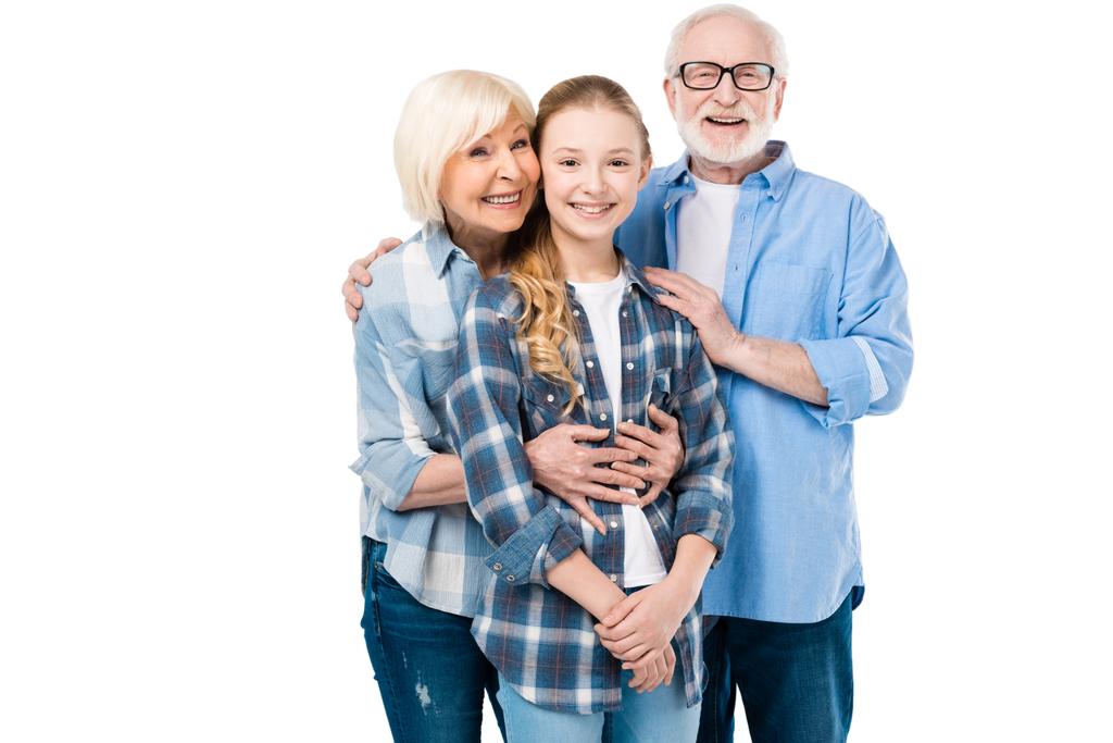 grandfather, grandmother and granddaughter    - Photo, Image