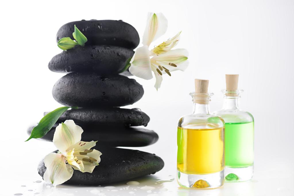 Zen stones and essential oils - Photo, Image