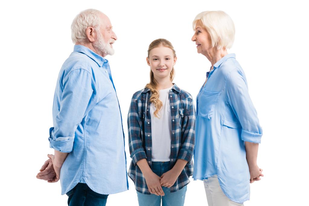 grandfather, grandmother and granddaughter - Photo, Image