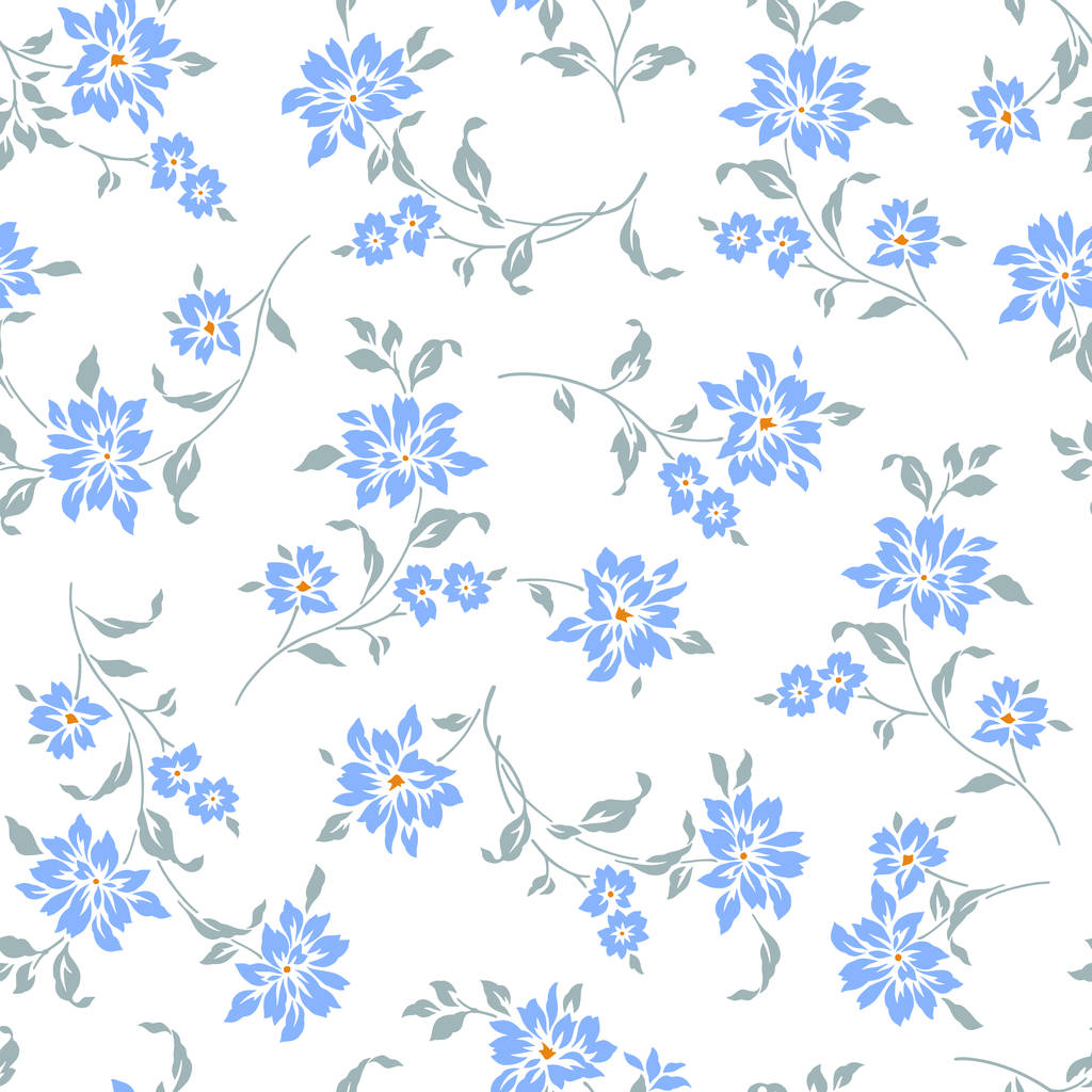 花のイラストのパターン - ベクター画像