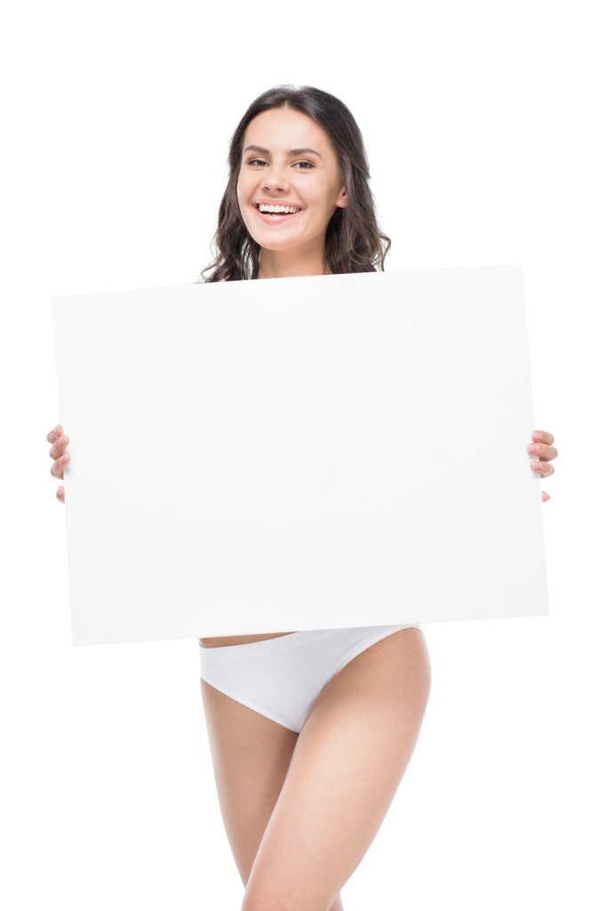Woman holding blank card  - Photo, Image