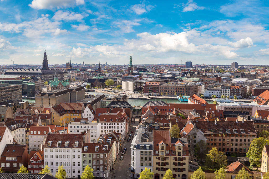 コペンハーゲンの空中風景 - 写真・画像