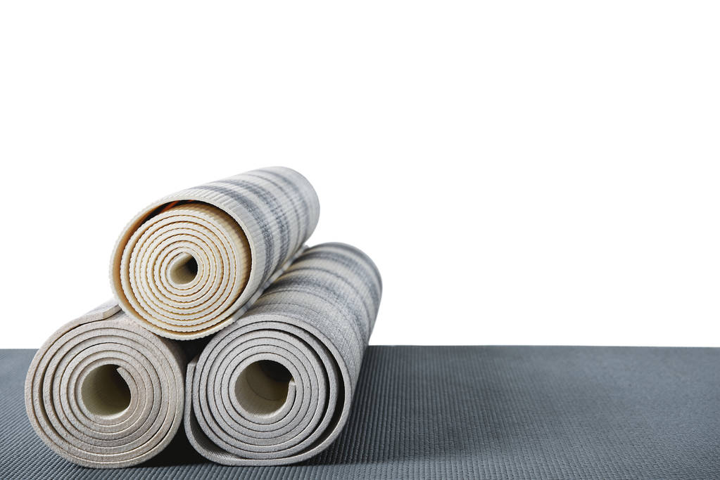 tapetes de ioga cinza
 - Foto, Imagem
