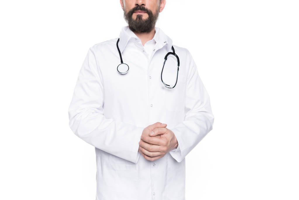 médico barbudo com estetoscópio
 - Foto, Imagem