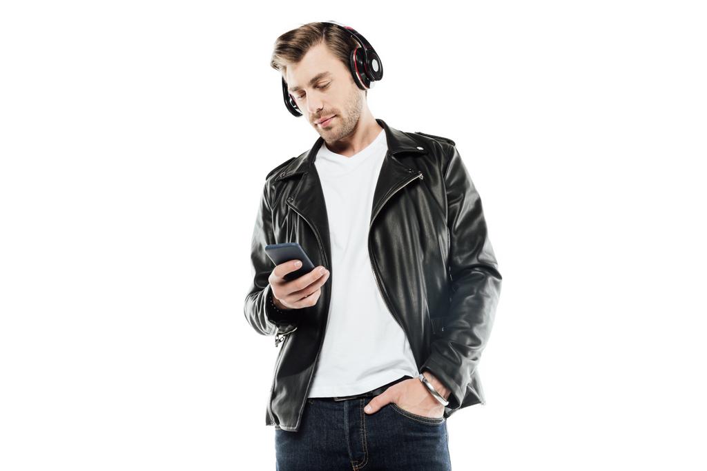 muž používající smartphone - Fotografie, Obrázek