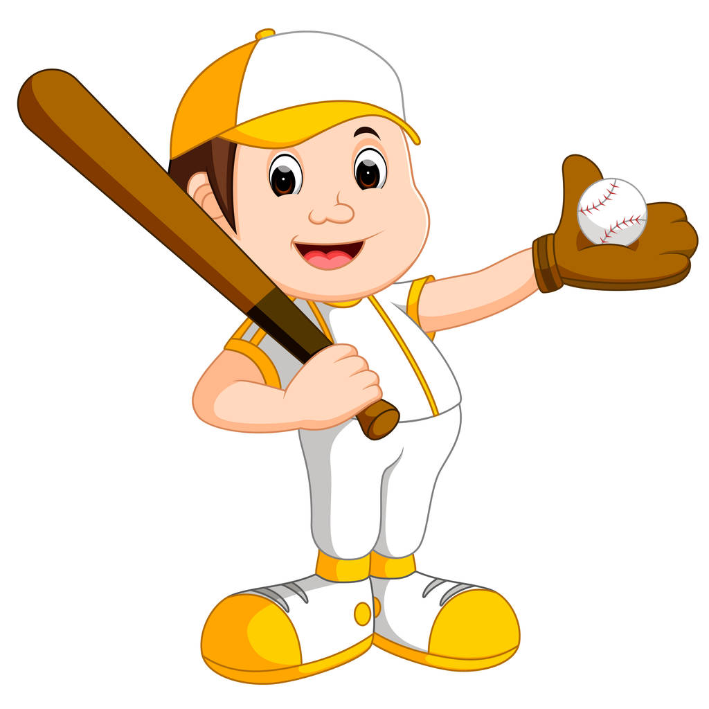 Мальчик-бейсболист
 - Вектор,изображение