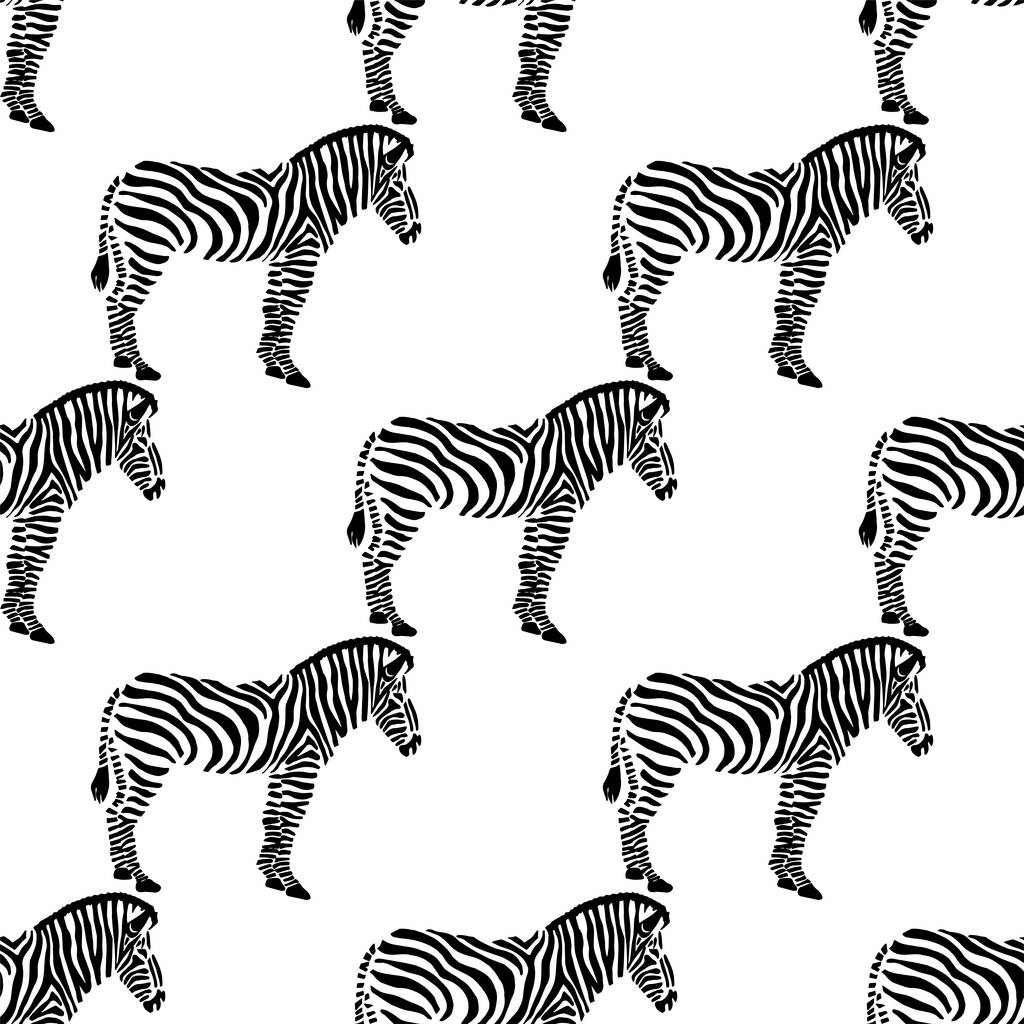 Naadloze achtergrond met Zebra 's. - Vector, afbeelding