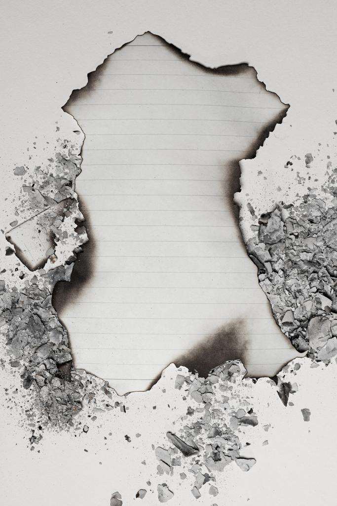 burned empty writing paper sheet - Photo, Image