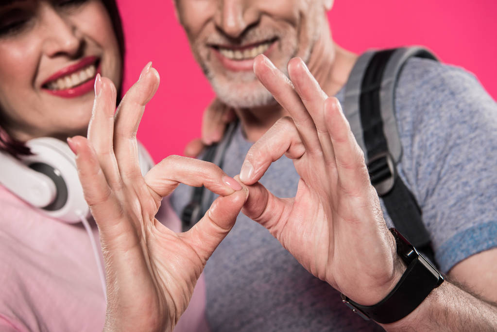 couple showing okay sign together - Photo, Image