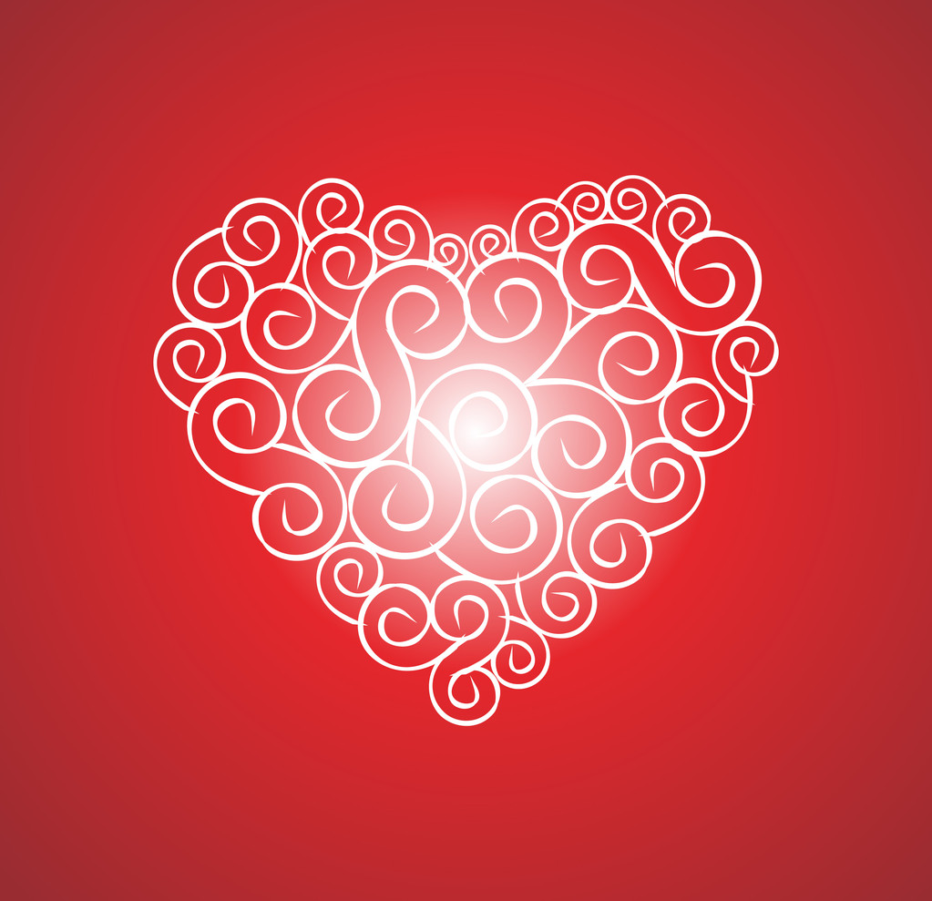 Love heart, vector - Vector, Image