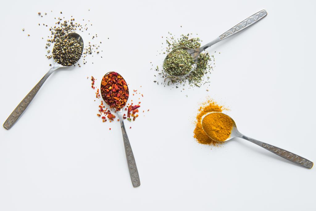 Various spices in spoons  - Photo, Image