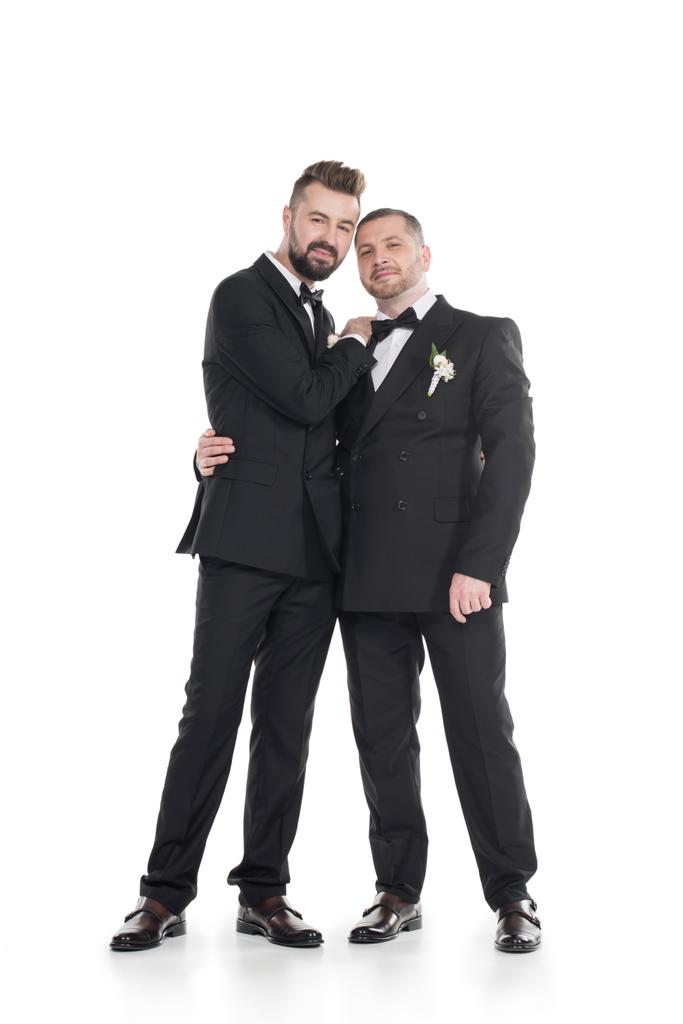 couple of grooms in tuxedos - Photo, Image