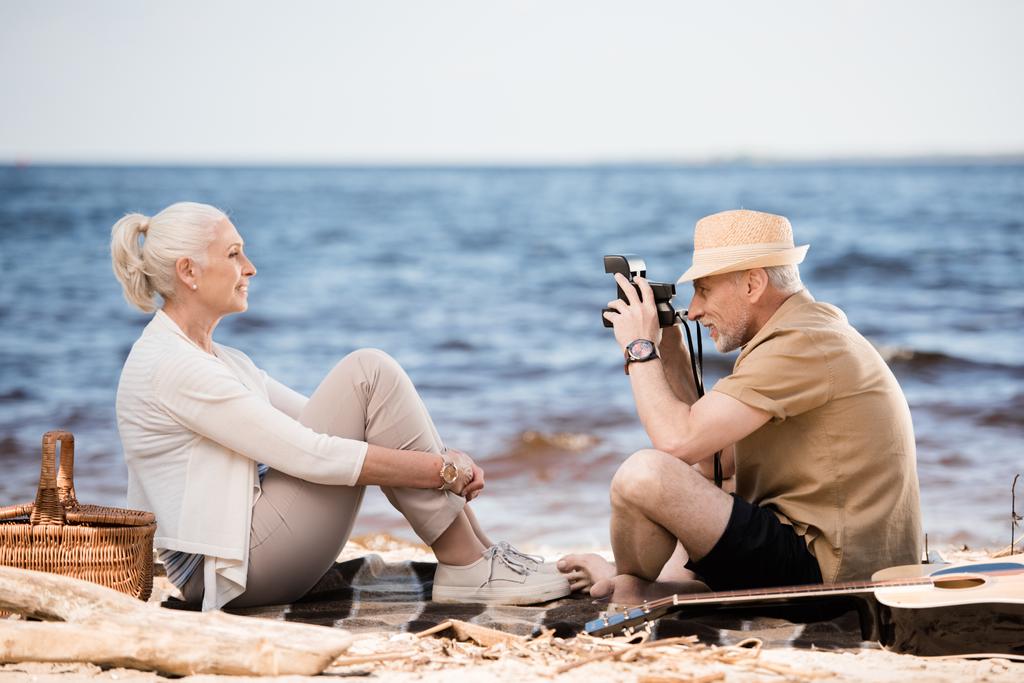 Senior couple at picnic  - Photo, Image
