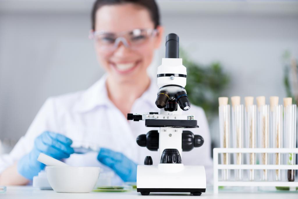 Female scientist at laboratory - Photo, Image
